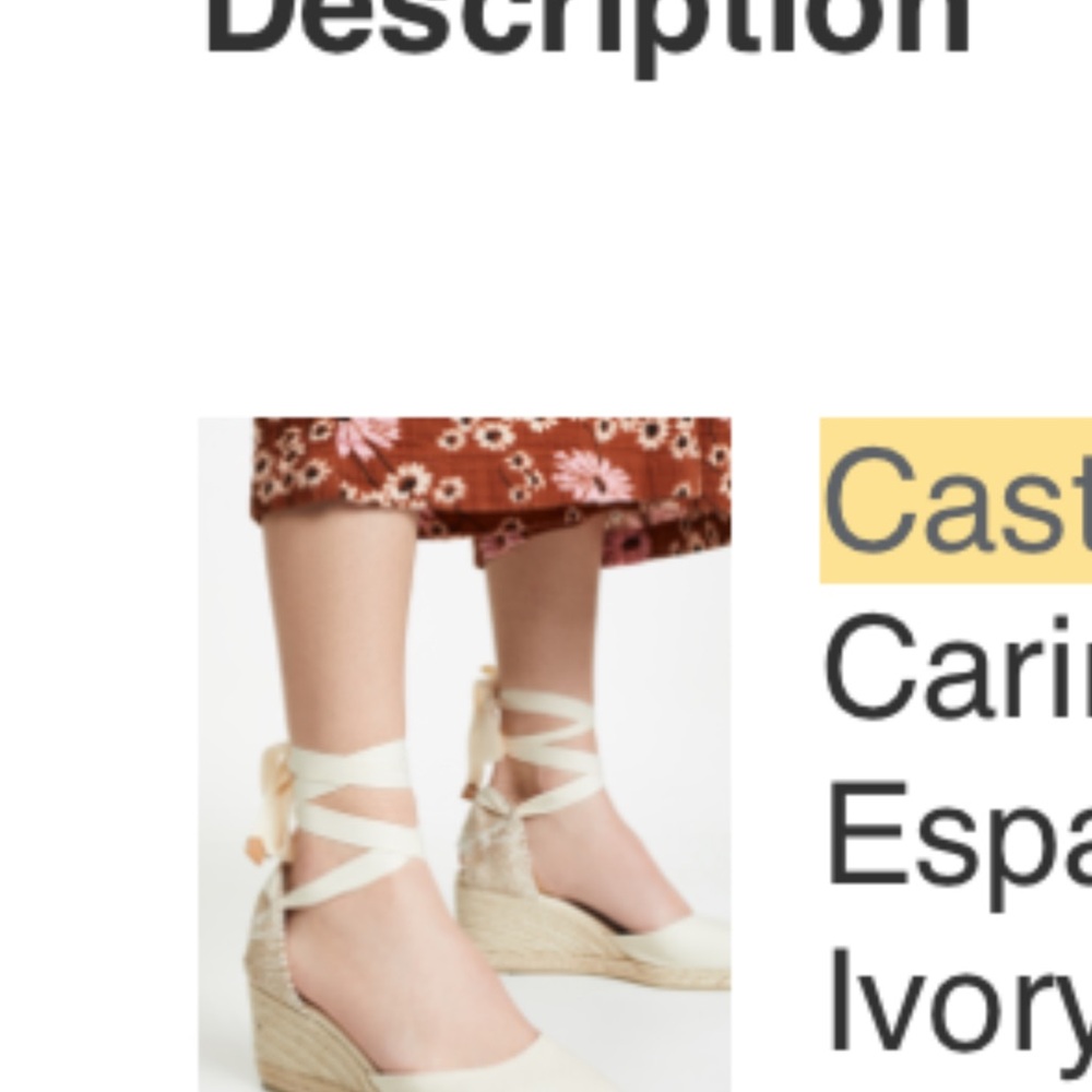 Castaner Cream Wedge Espadrilles with Ankle Wrap